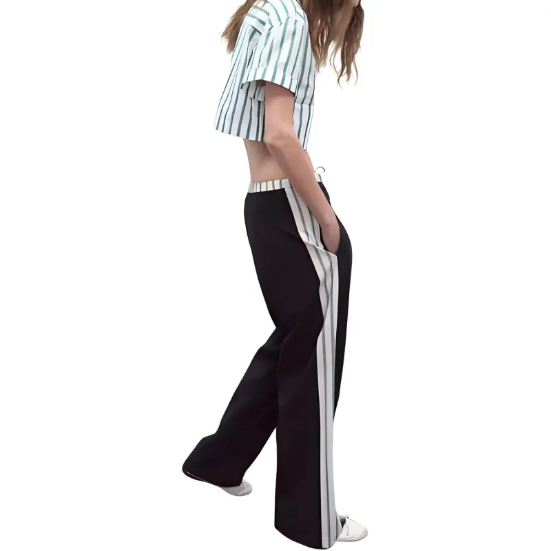 ZARA Casual Pants Women's Deep Sea Blue-4