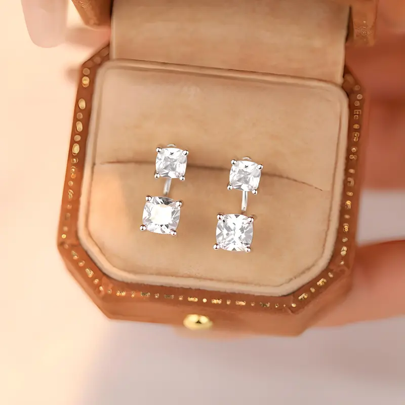MONI JEWELLERY S 925 Sterling Silver Zircon Stud Earrings Women's-2