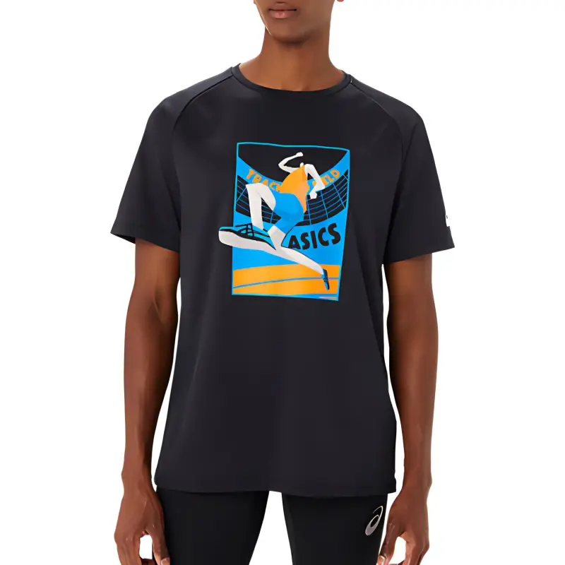 Asics T Shirts Men Black-2