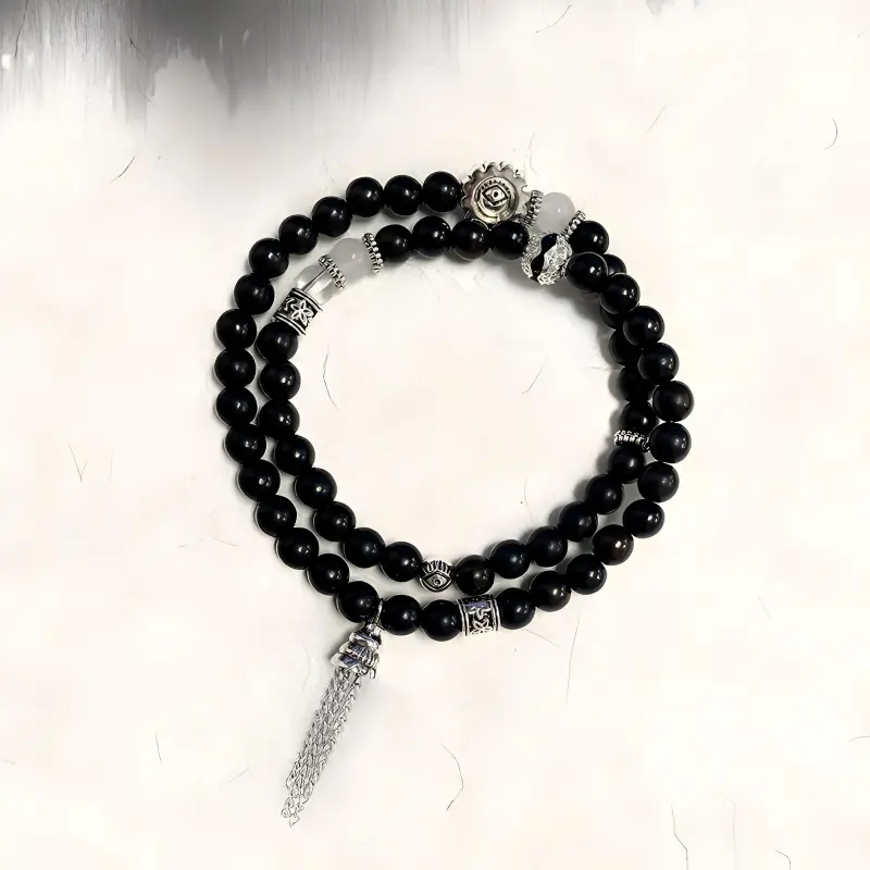 The Years Are Quiet Ebony Wooden Bracelets Unisex-3