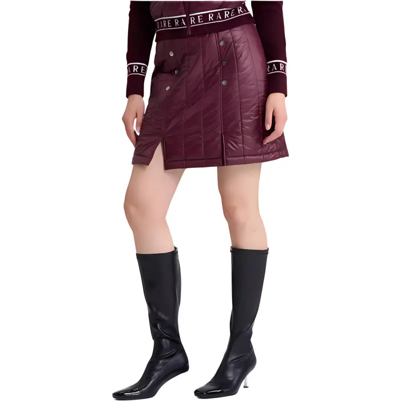 RARE Casual Short Skirts Women's Burgundy-2