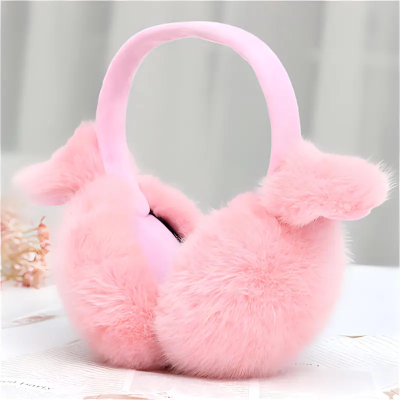 MOREMERRY Rabbit And Fox Fur Proof Earmuffs Unisex-2