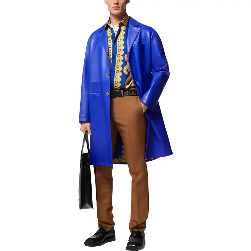 VERSACE VERSACE SS23 Shirt Men's Blue Gold-1
