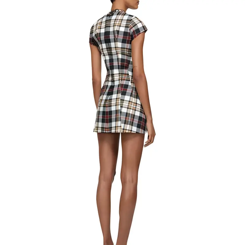Acne Studios Runway Show Series SS25 Short Sleeved Dress Women's Multicolor-3