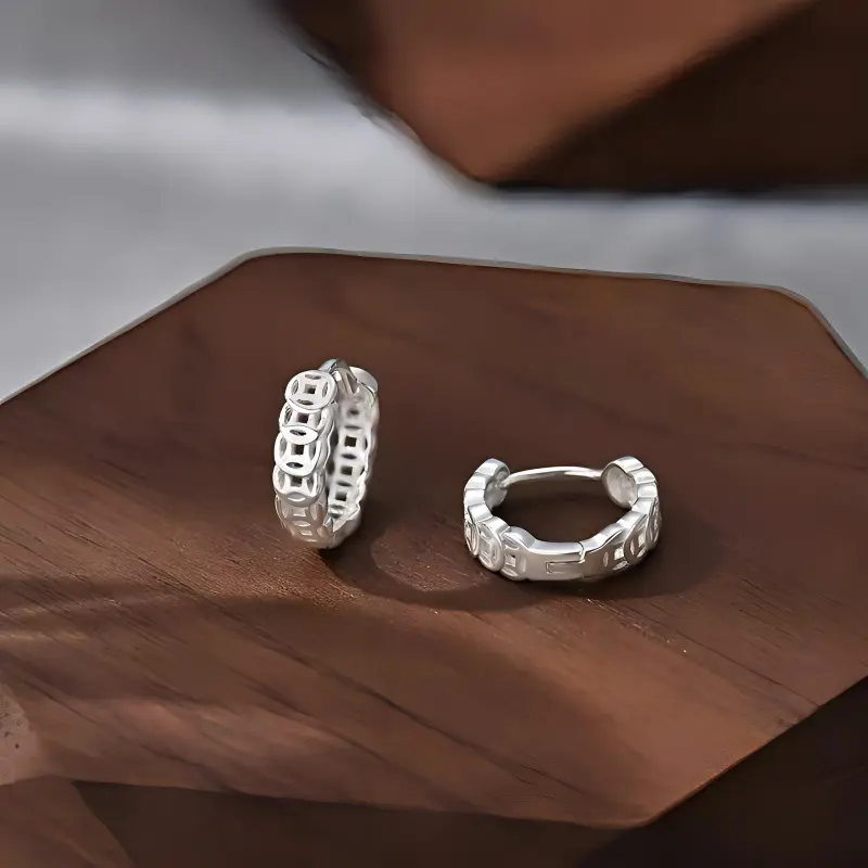 Kim Heng Hee S999 Fine Silver Earrings Women's-2
