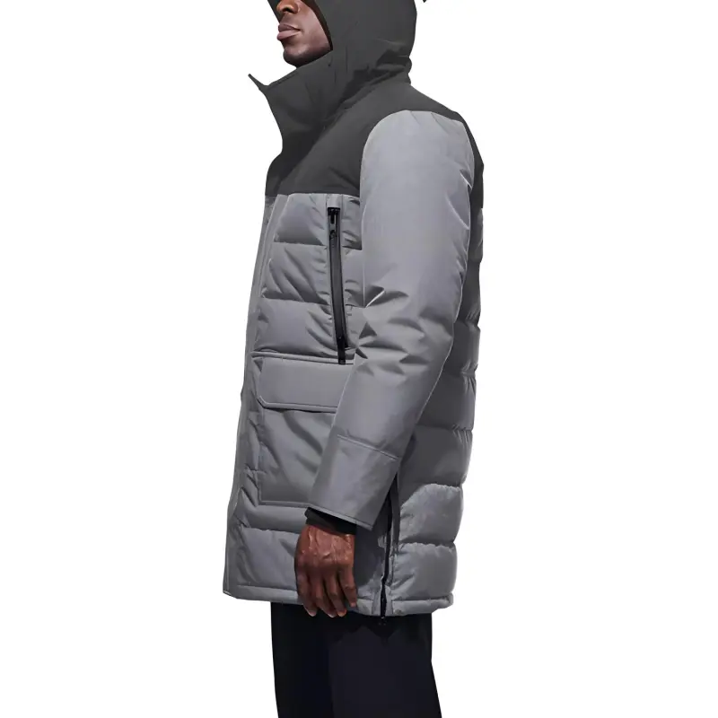 Canada Goose Balmoral Series Colorblock Hooded Down Jacket Men's Gray-3