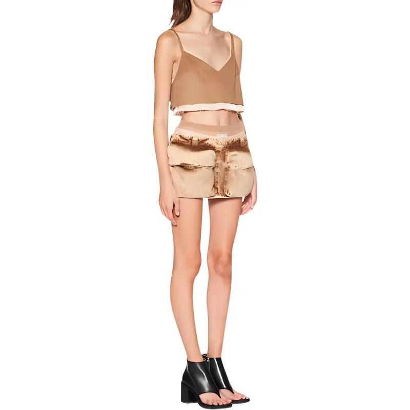 MIU MIU Camisoles Women's Camel Brown-2
