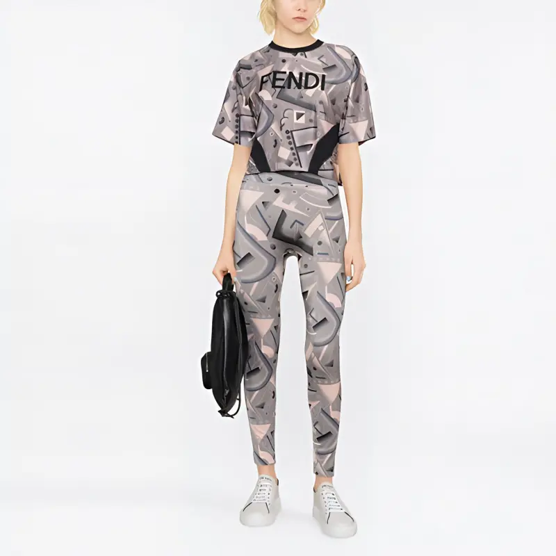 FENDI T-Shirts Women's Brown-1
