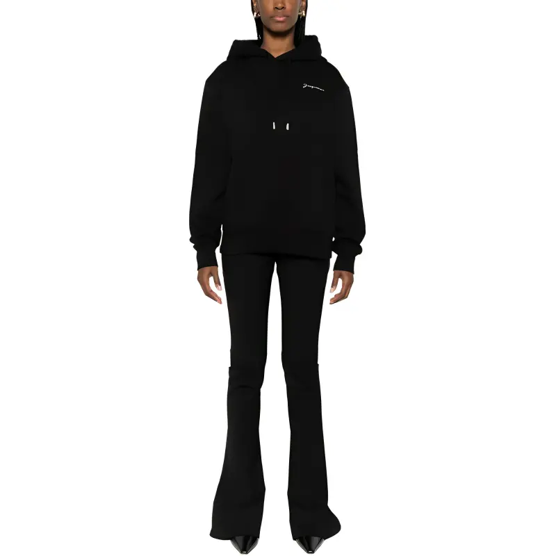 Jacquemus Logo Embroidered Drawstring Hoodie-2