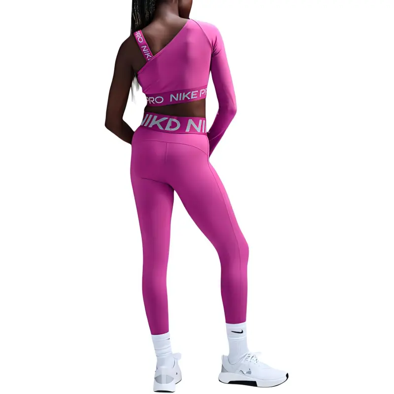 Nike Pro Shine Women's Dri-FIT Asymmetrical Cropped Top-2
