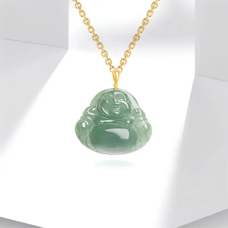 FUSSEM Glutinous Jade Jadeite Necklaces Unisex-1