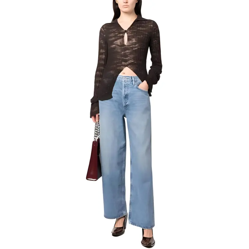 AGOLDE High Waisted Straight Leg Jeans-1