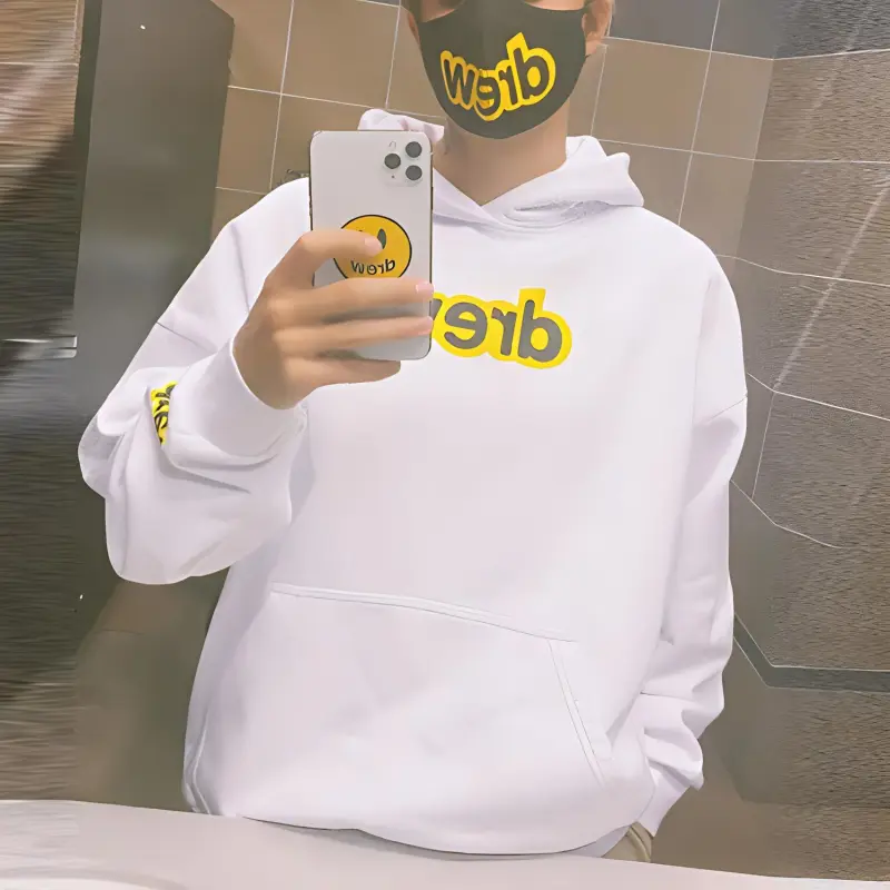 Drew House Letter Logo Series Sweatshirts Unisex White-2