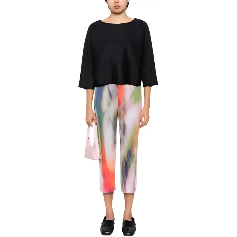 PLEATS PLEASE ISSEY MIYAKE Turnip Spinach Plissé Trousers-1