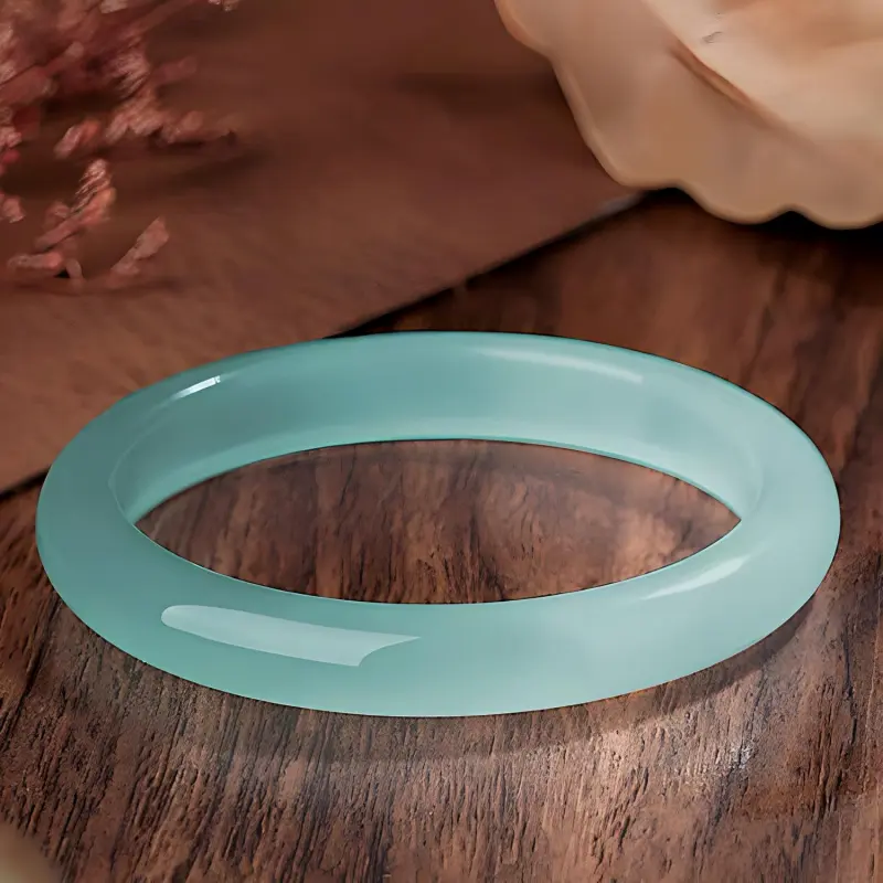 Emerald Dynasty Chalcedony Jade Bangles Women's-1