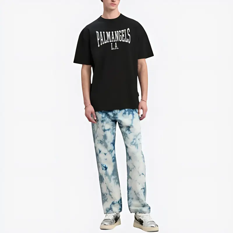 PALM ANGELS Logo Printed Crewneck T Shirt-4
