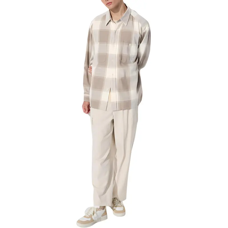 UNIQLO Shirts Unisex Dark Beige-1