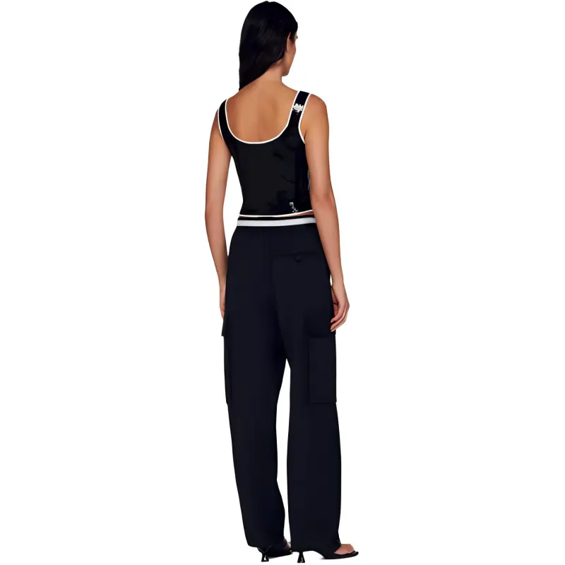Sandro Sequin Cropped Tank Top-1