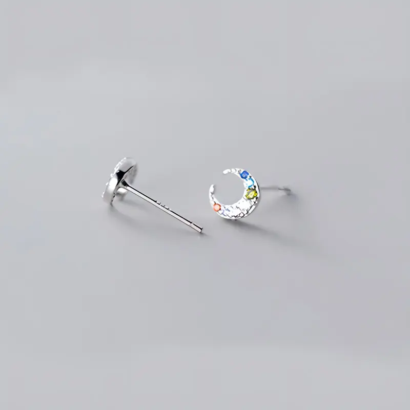 UX S925 Silver Stud Earrings Women's-4