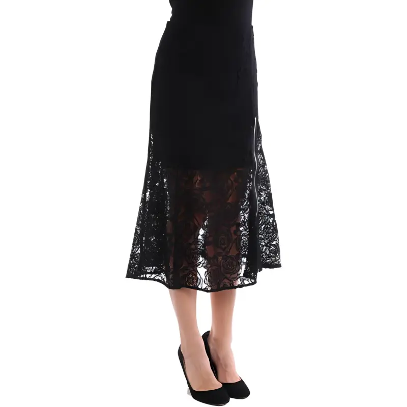 Alexander McQueen Casual Long Skirts Women's Black-3