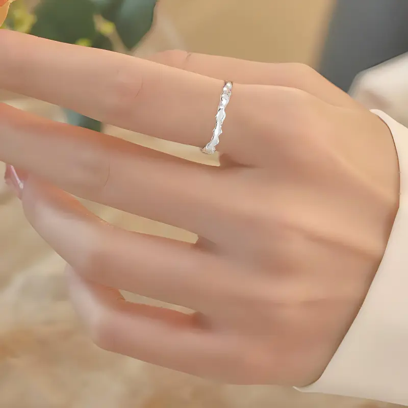 FANFRI Sterling Silver Rings Women's Birthday Gift For Girl Sweet Love Confession-3