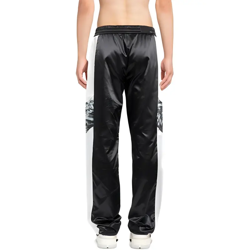 AMIRI Side Stripe Drawstring Wide Leg Trousers-3
