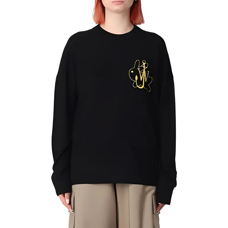 JW Anderson Logo Intarsia Knit Crenweck Jumper-2