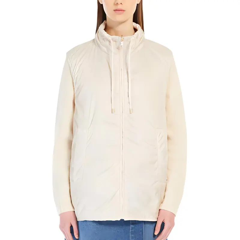 WEEKEND MaxMara Yoro Collection Reversible Water Repellent Canvas Gilet Vest Women's White-2