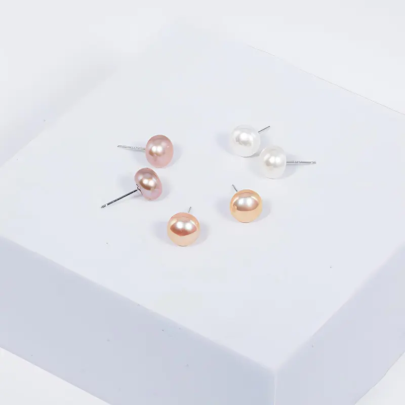 Ancient Jewelry Pearl Stud Earrings Women's-1