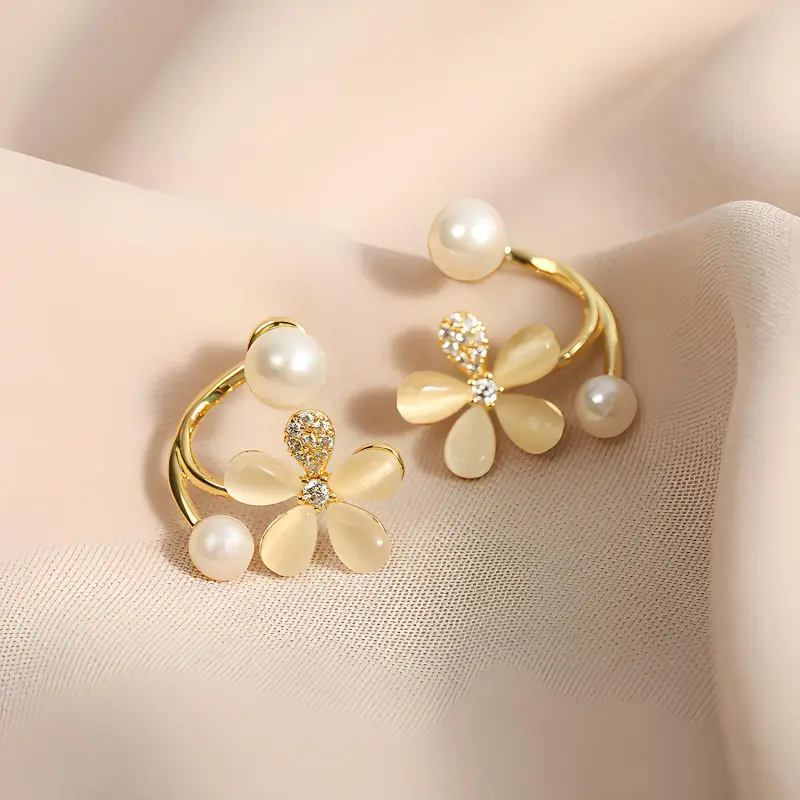 DARA Pearl Stud Earrings Women's-1