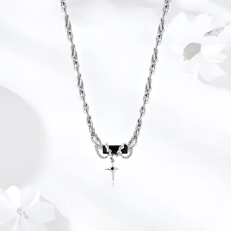 MISS TOOYA Titanium Steel Necklaces Unisex-4