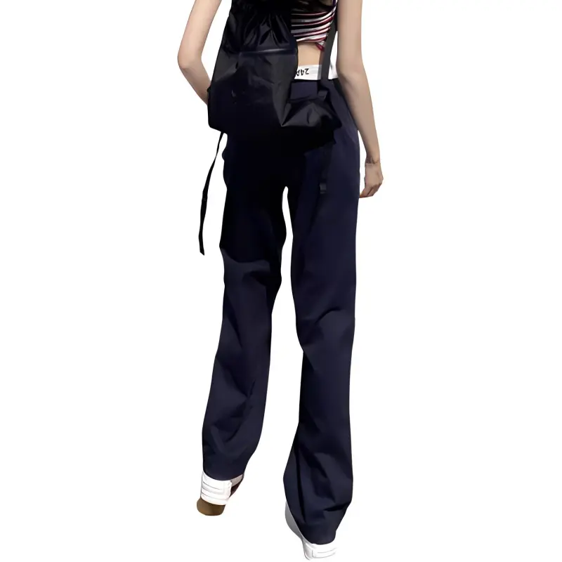 Kazakhstan Casual Pants Women's Khaki Navy Blue-3