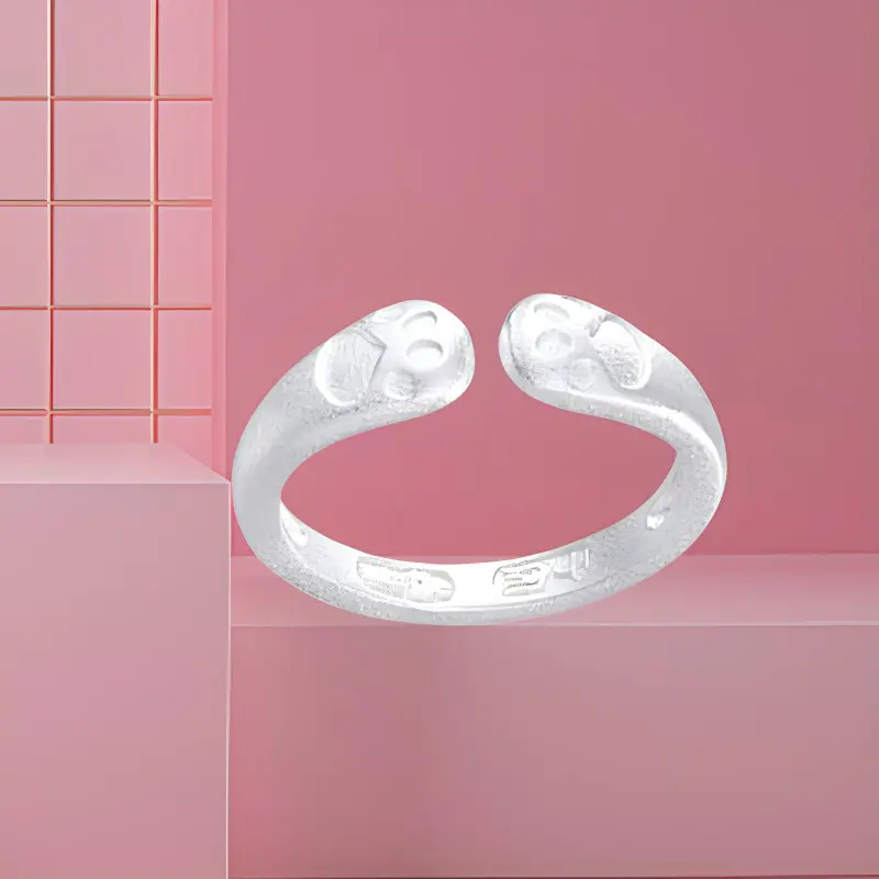 YINGNIXINDONG 999 Fine Silver Rings Women's-4