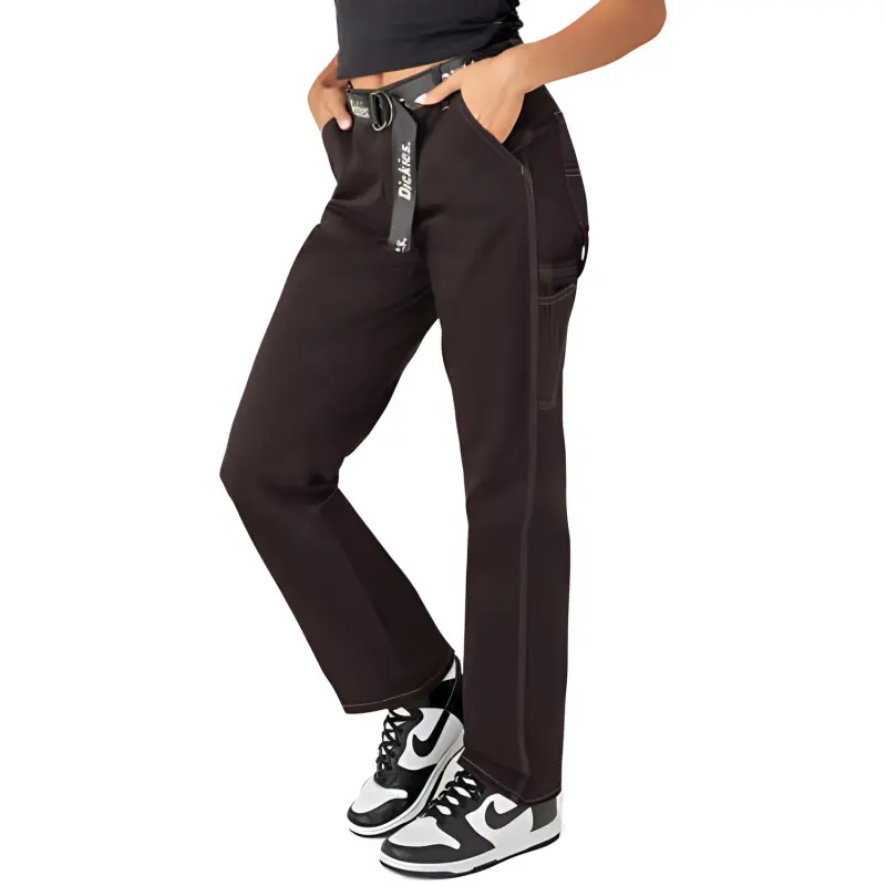 Dickies Relaxed Fit Carpenter Pants Cargo Pants Women's Dark Brown-2