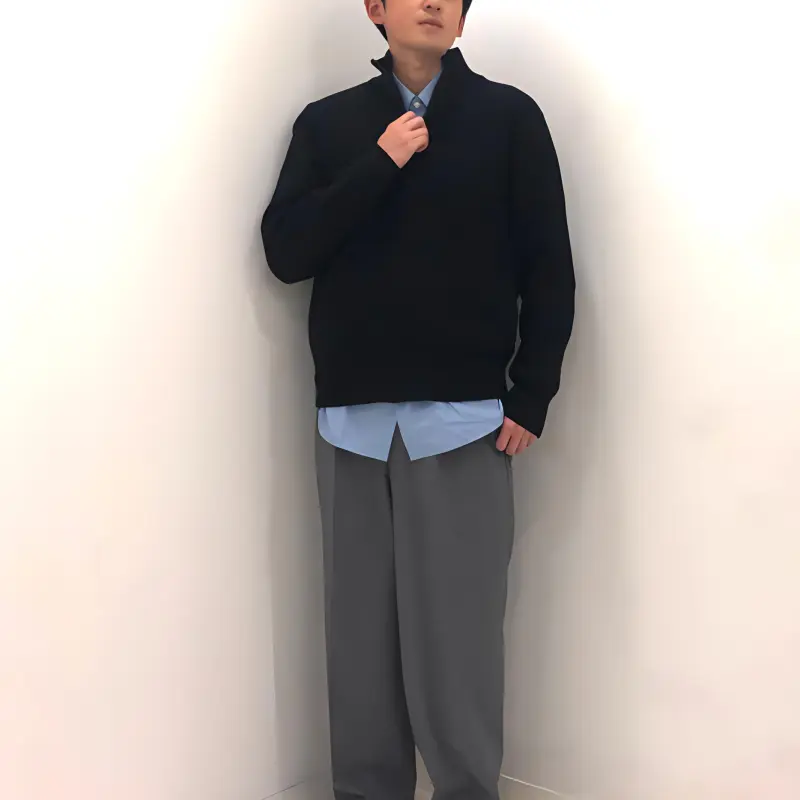 Jil Sander X UNIQLO Jil Sander Collaboration Shirts Men Light Blue-3