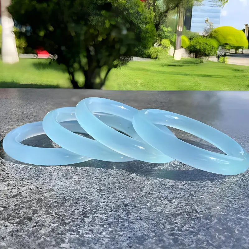 JUNWEN Chalcedony Jade Bangles Women's-3