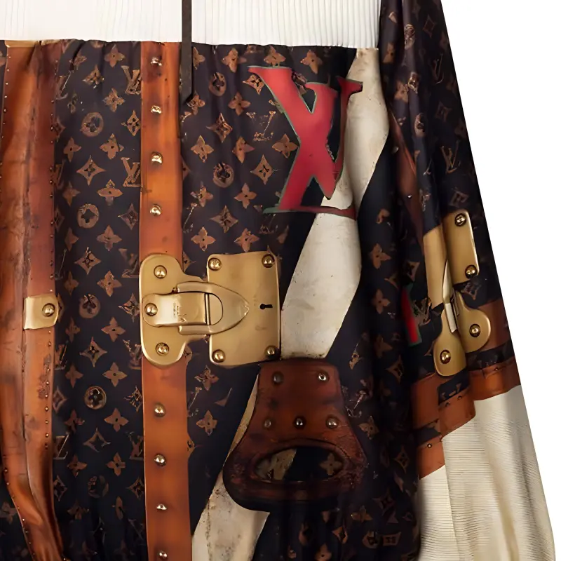 LOUIS VUITTON SS24 Velvet feel Coat Women's Multicolor-3