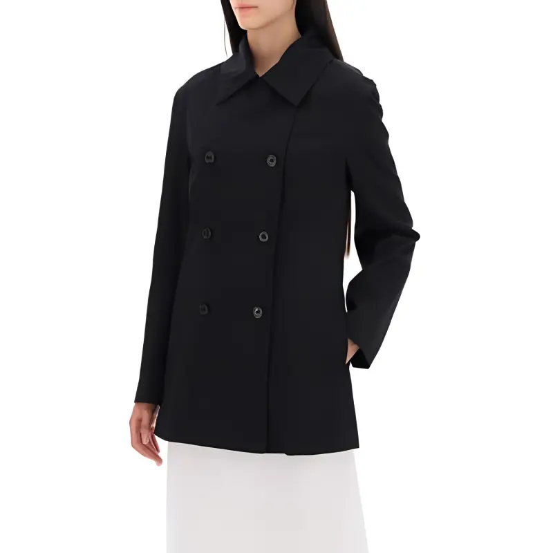 TOTEME Cropped Double Breasted Trench Coat-1