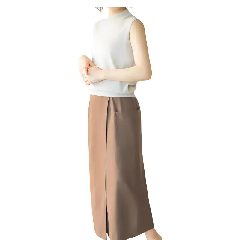 Beams Casual Long Skirts Women's Brown-5