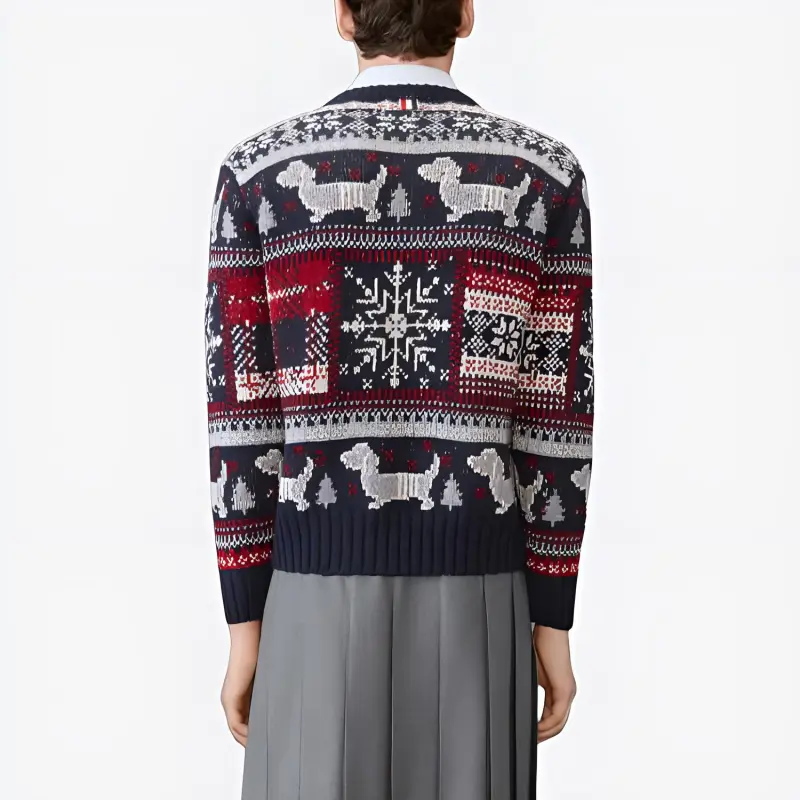 THOM BROWNE Fair Isle Intarsia Jumper-2