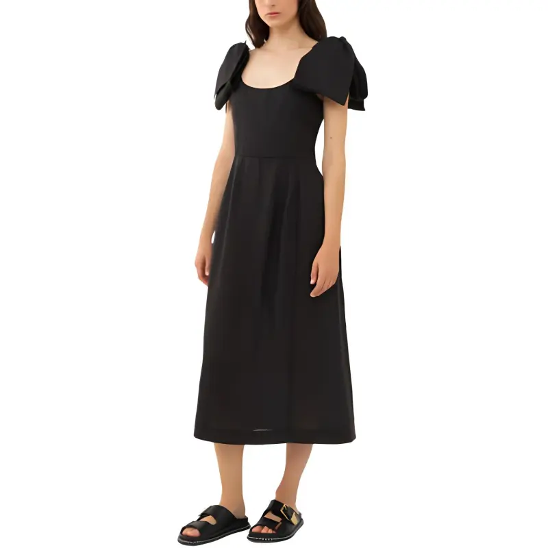 Chloé Bow-Strap Midi Dress-3