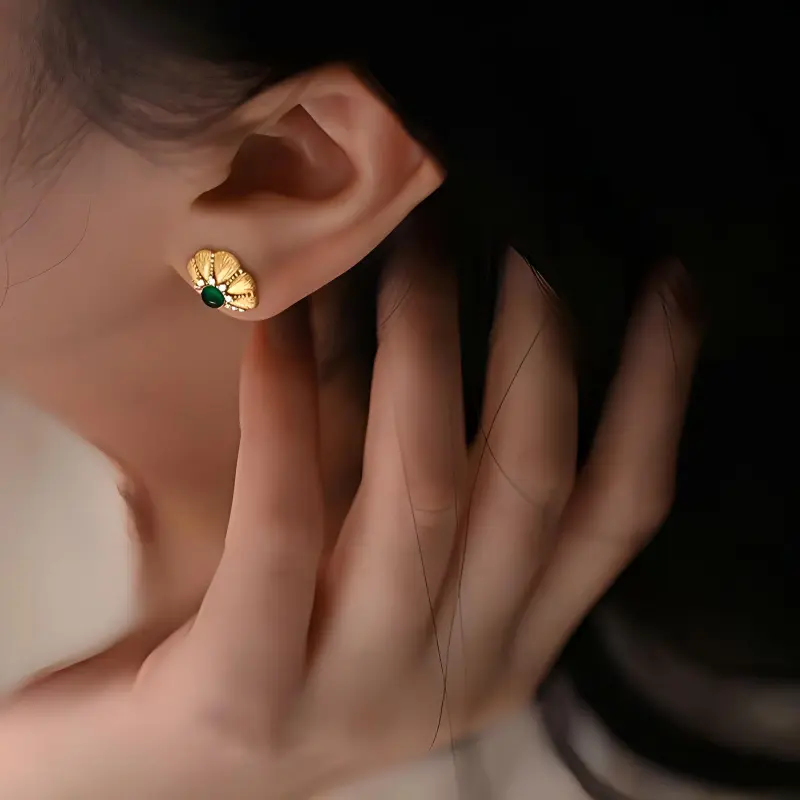 CARAT'S DIARY Colored Glaze Stud Earrings Women's-1