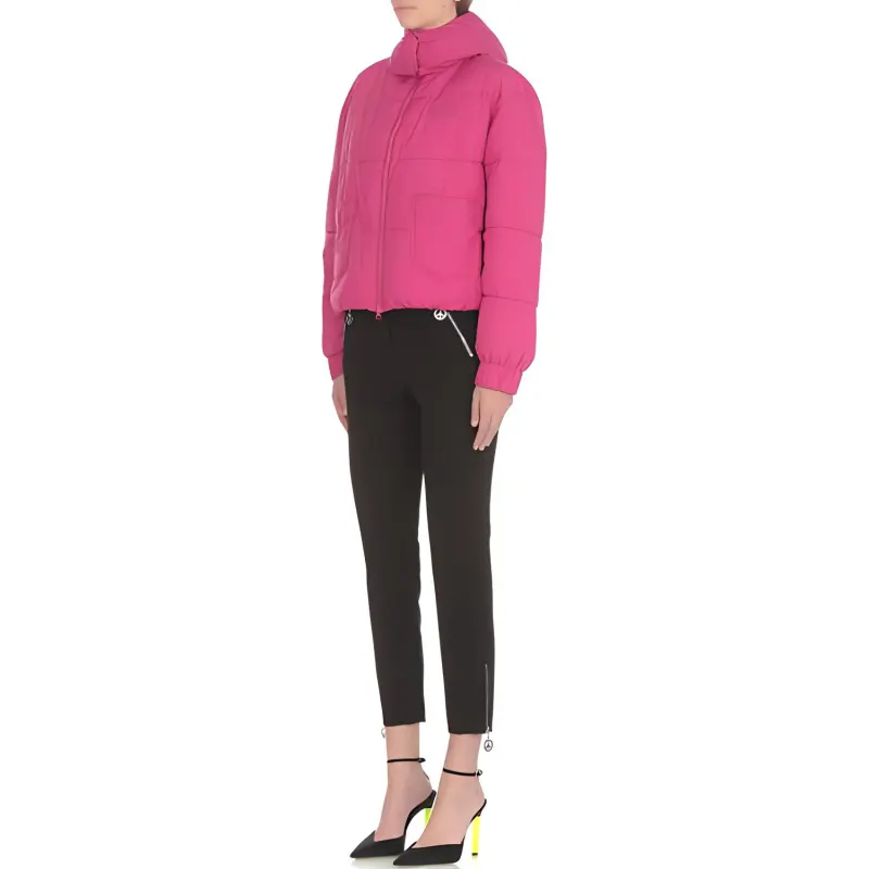 MOSCHINO Logo embroidered Hooded Puffer Jacket-3