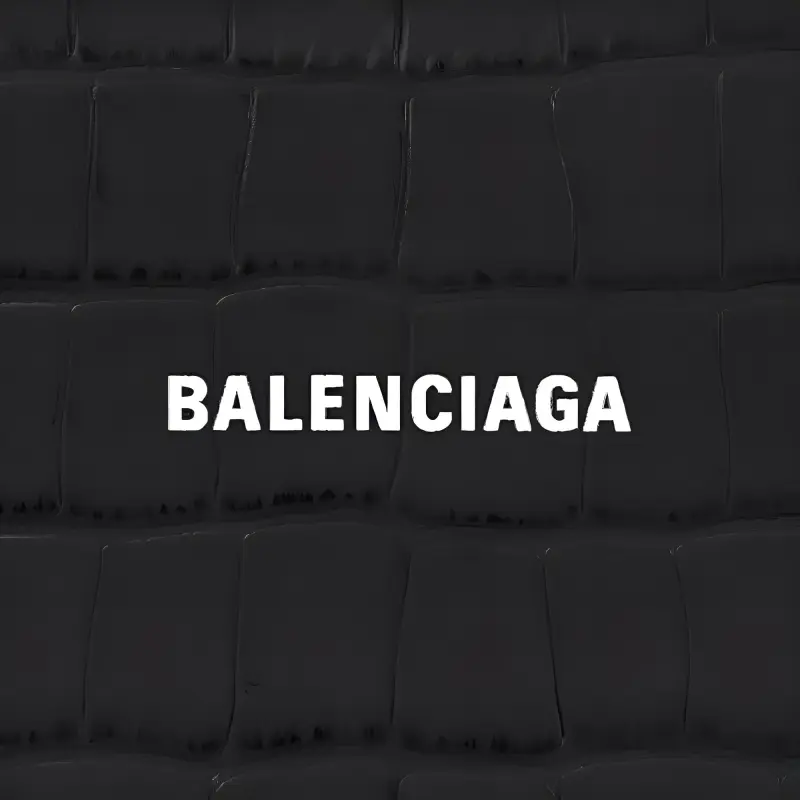 Balenciaga Crocodile Leather Patchwork Calfskin Wallet Men's Black-3