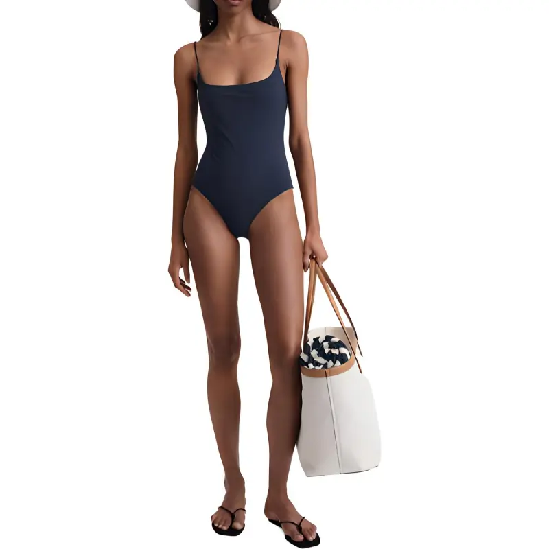TOTEME Square-neck Low-back Swimsuit-1