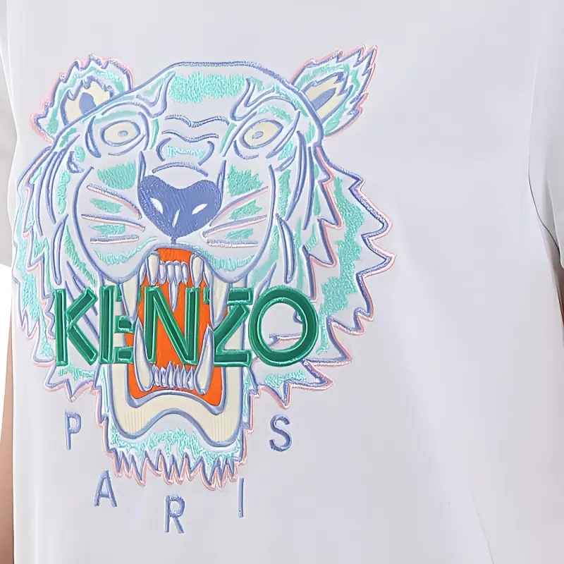 KENZO Short Sleeved Dresses Women's White-4