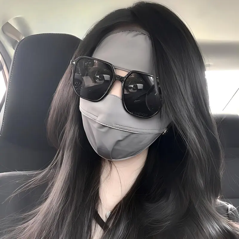 Warrior Polyamide Elastane Sun Protection Masks Unisex Gray Black-2