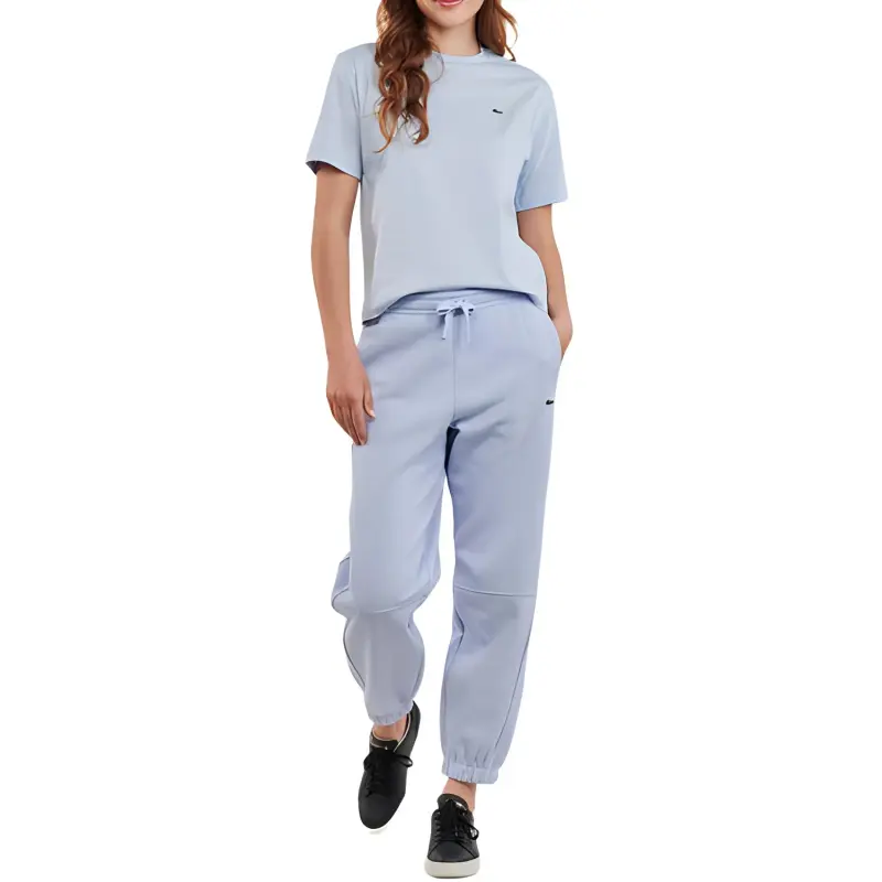 LACOSTE Knitted Sports Pants Women's Blue-1