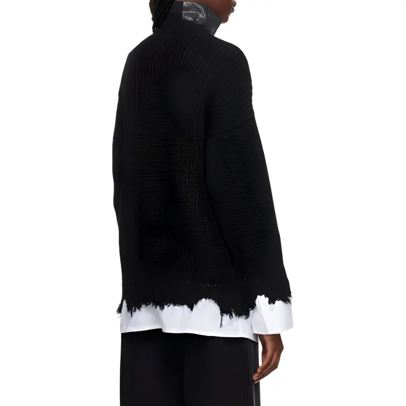 MM6 Maison Margiela Layered Distressed Sweater-3