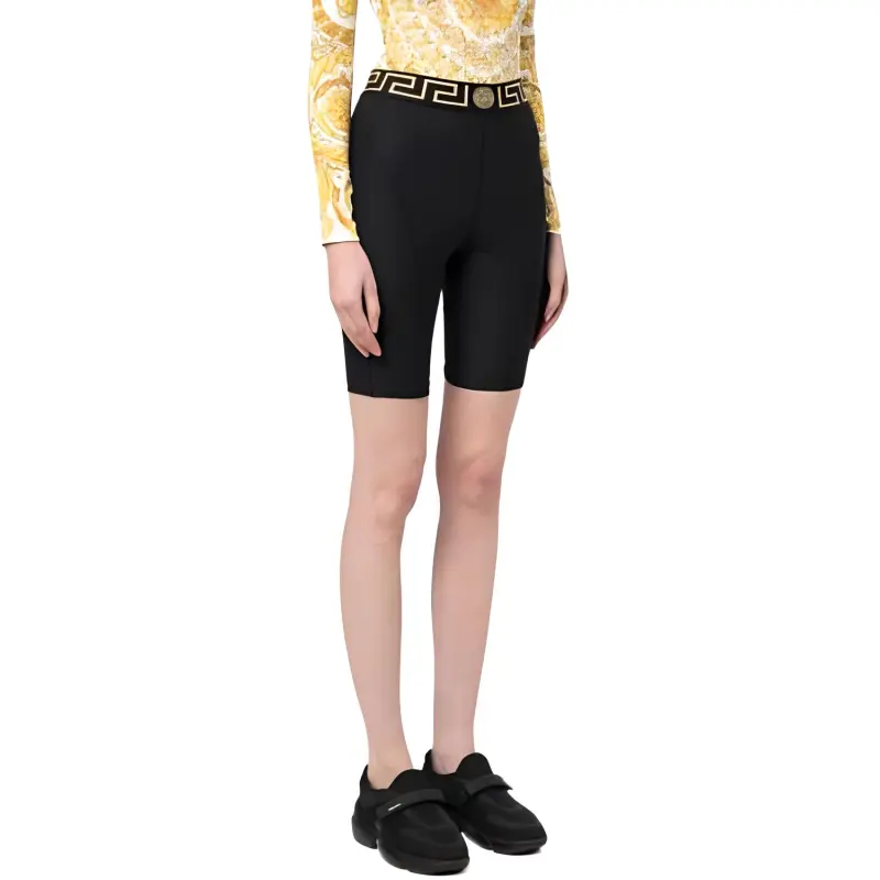 VERSACE Greca Motif Elastic Waistband Biker Shorts-2